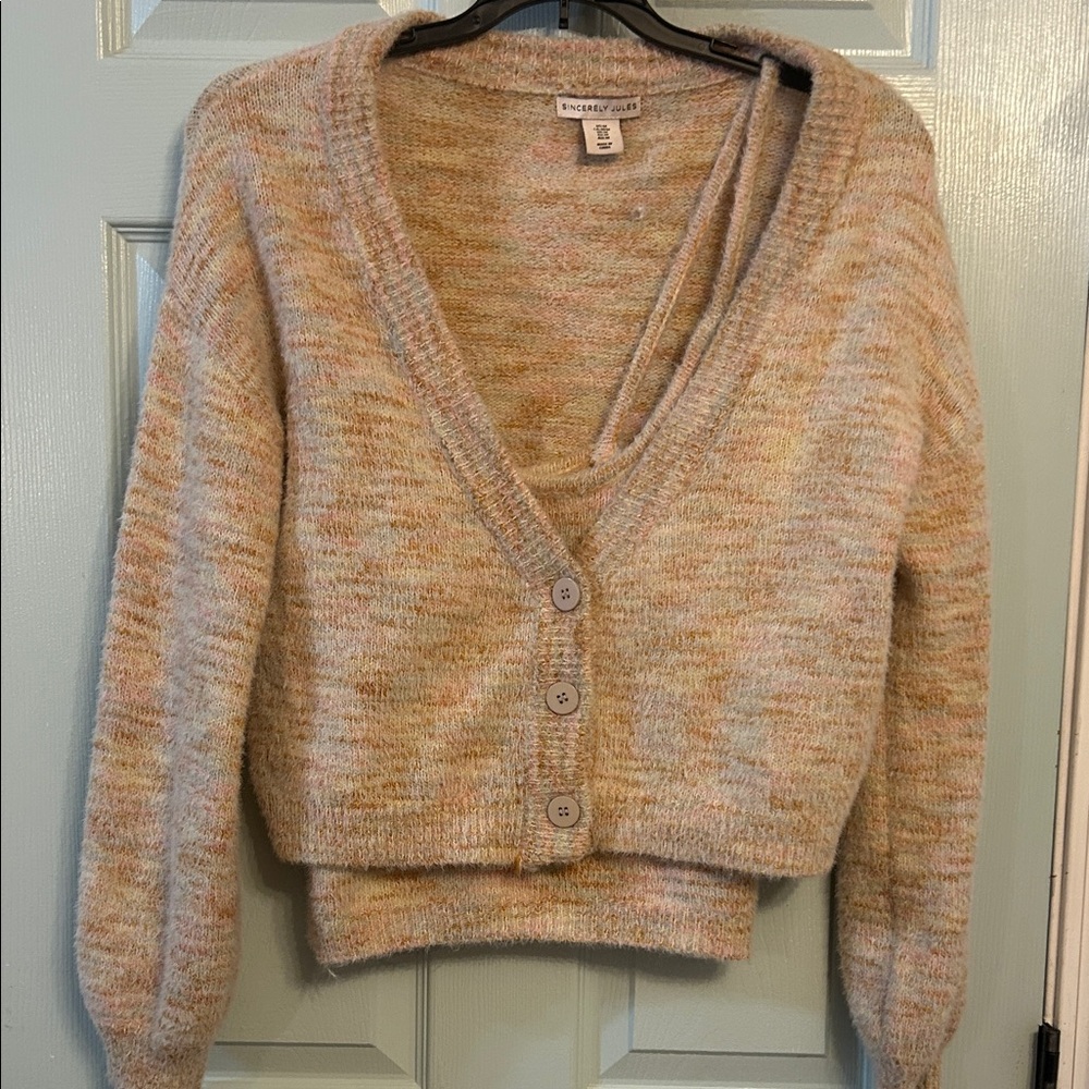 Sincerely Jules Cardigan and Tank Sweater Set